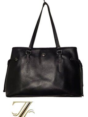 Coach Peyton Saffiano Drawstring F29362 Leather Shoulder Bag Carryall Tote